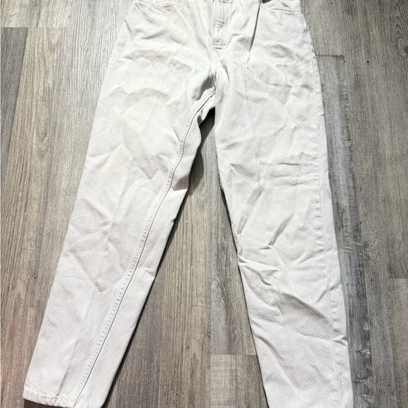 Levi's Cream Straight Leg Denim Jeans Relaxed Fit vintage retro casual
